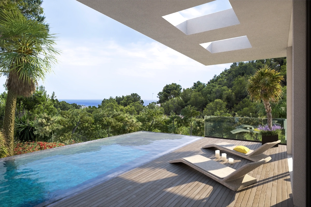 Architect Mallorca Costa den Blanes New build pool, Costa den Blanes Neubau