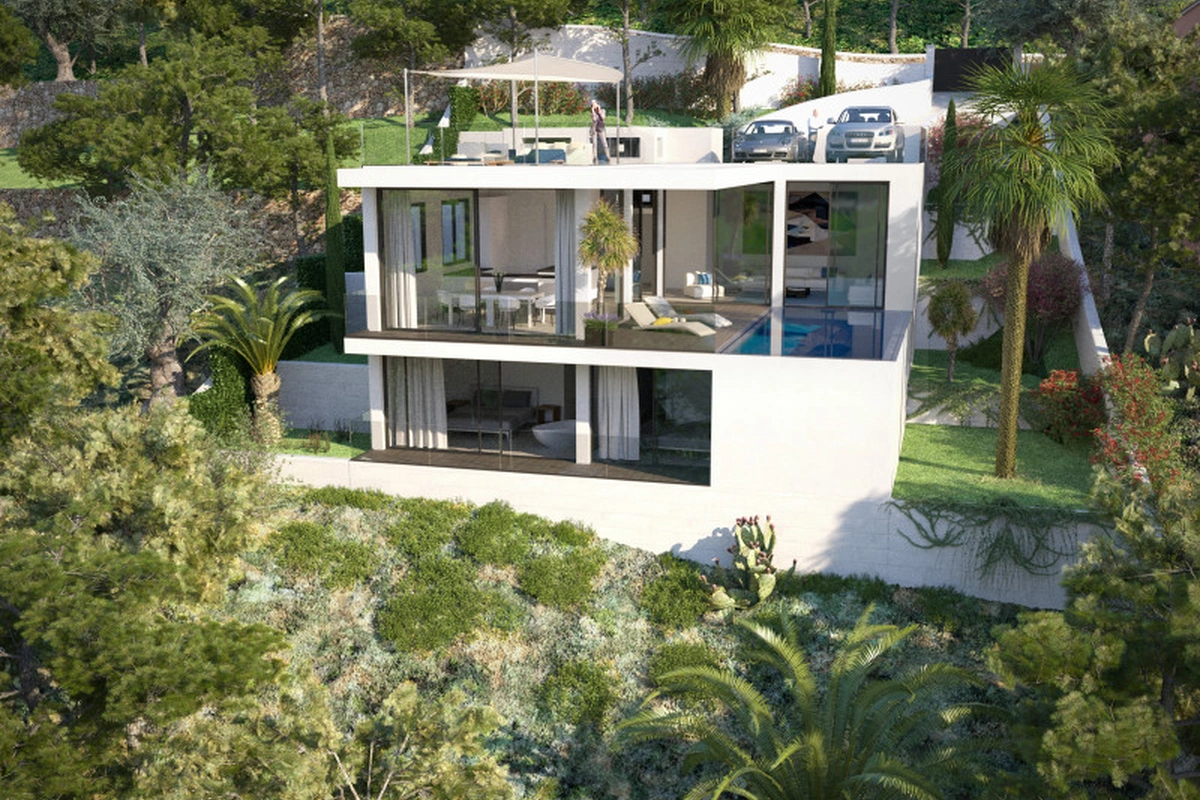 Architect Mallorca Costa den Blanes New construction exterior, Costa den Blanes Neubau